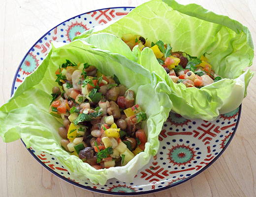 Cabbage Bean Salad Tacos