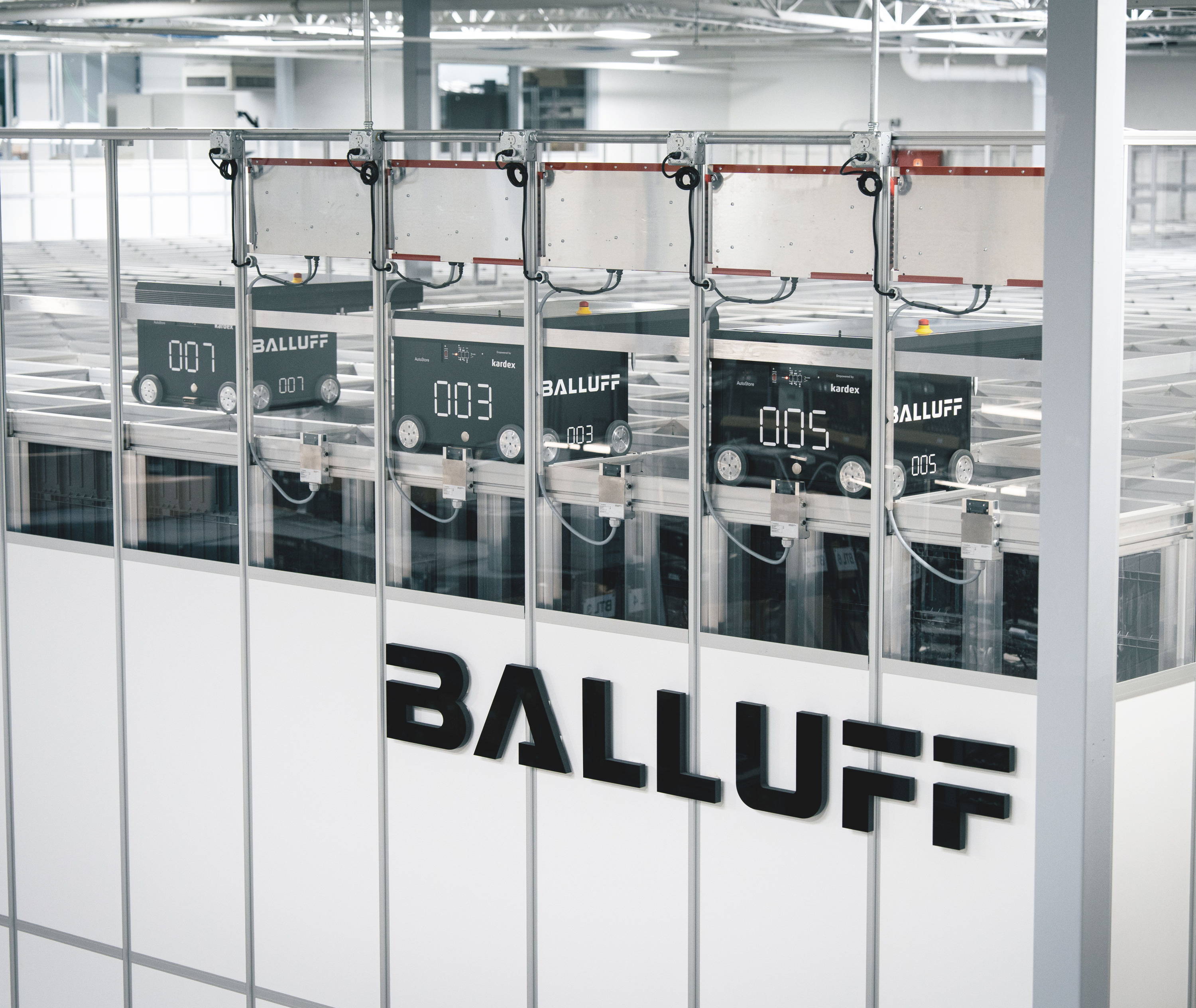 IMAGE OF A FULL AUTOSTORE SYSTEM FROM BALLUFF