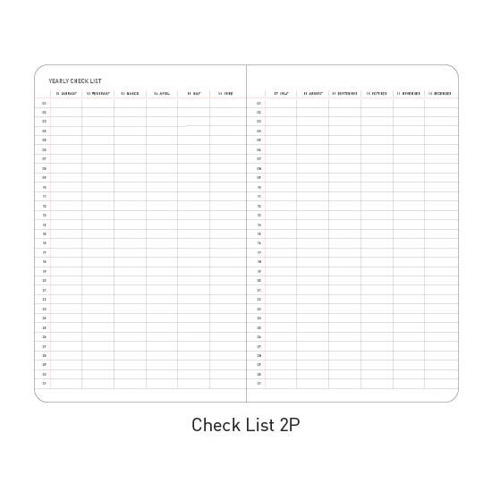 Checklist - Ardium 2020 Premium natural dated monthly diary planner