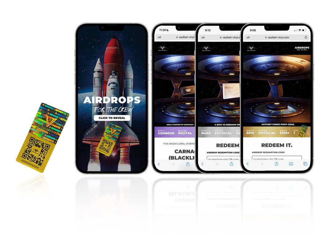 Vaulted Vinyl Airdrops - mobile device experience