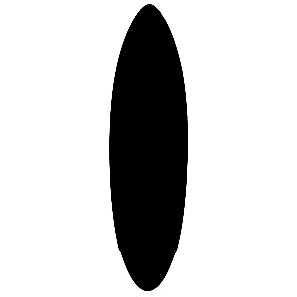 silhouette of surfboard on white background