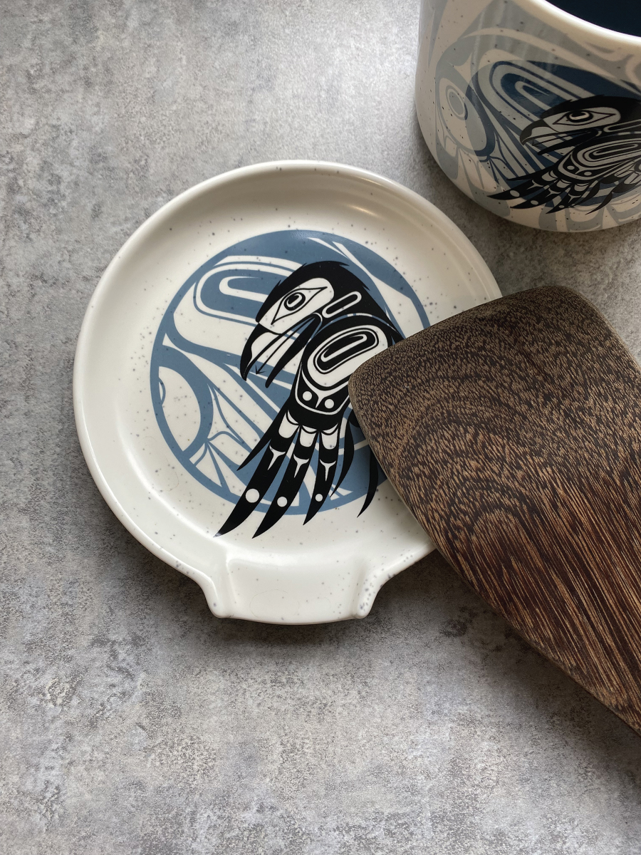 Raven Moon Spoon Rest by Allan Weir, Haida