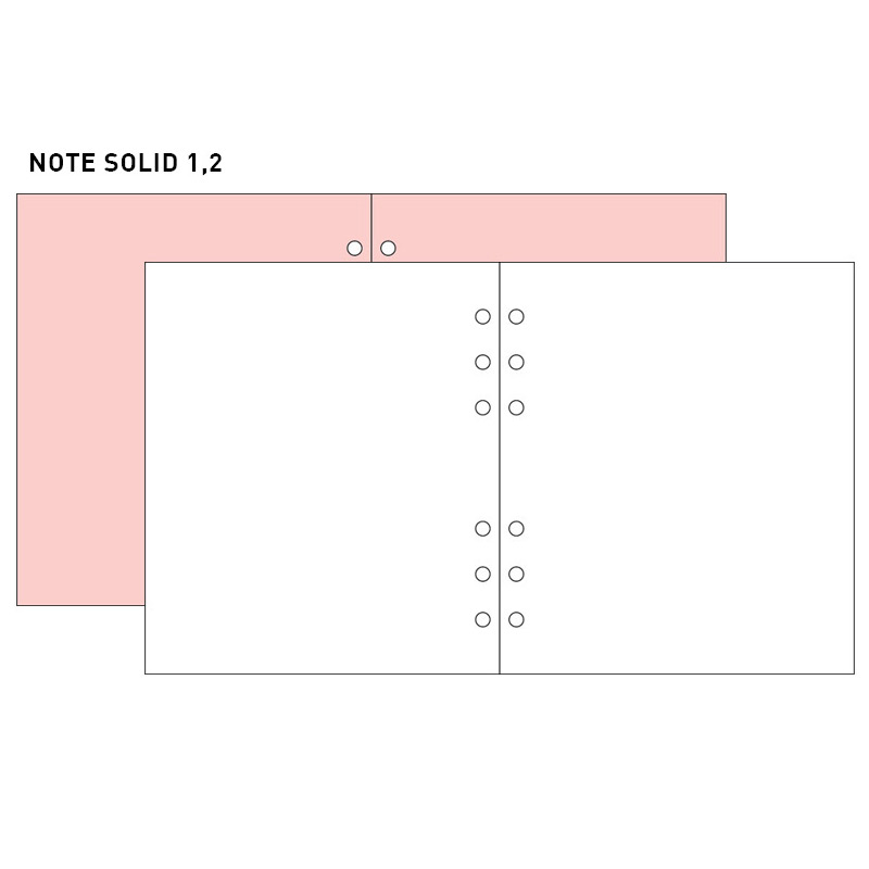 Note solid 1,2 - 2NUL-Cherry-pick-6-ring-dateless-weekly-diary-planner-