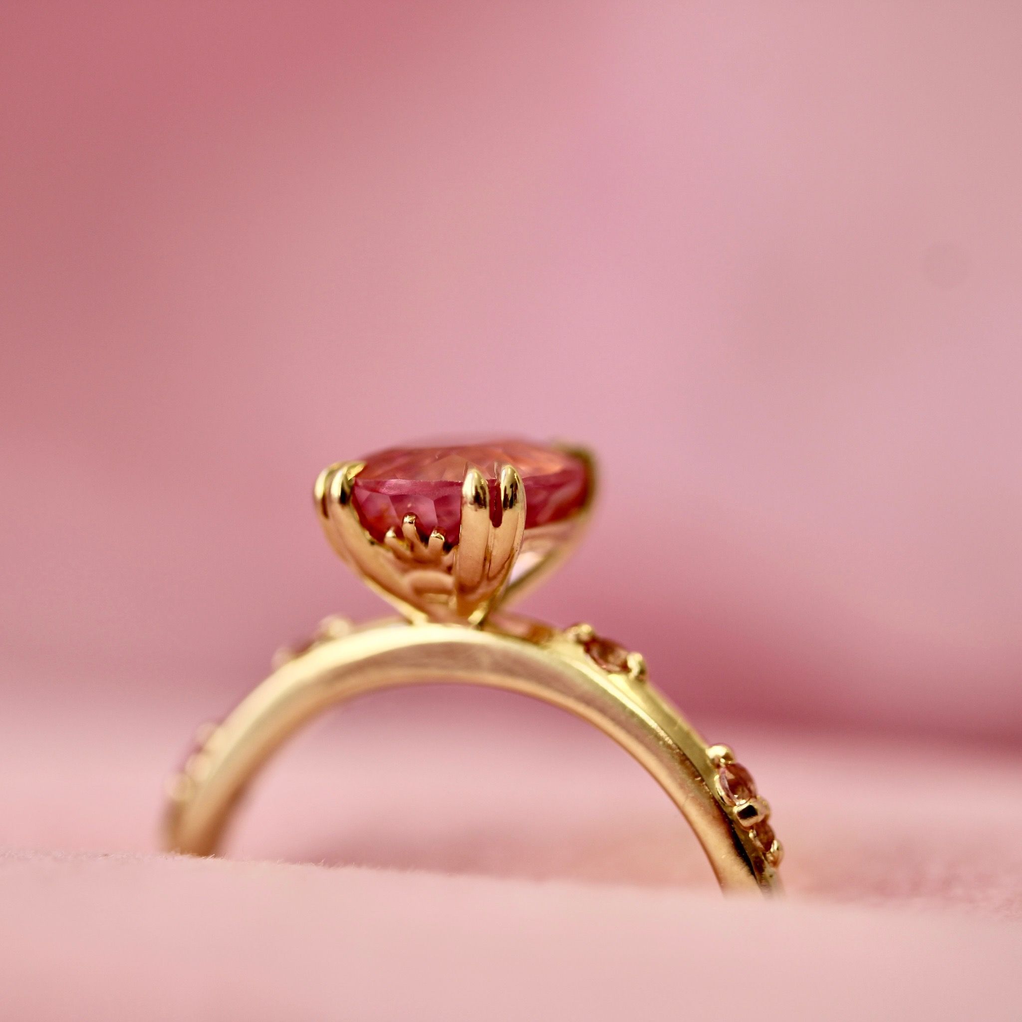 High profile engagement ring