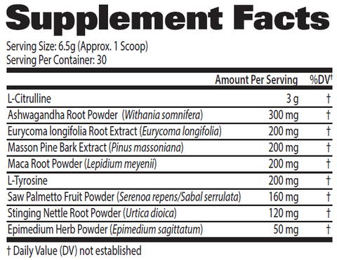 Libido Boost - Supplement Facts