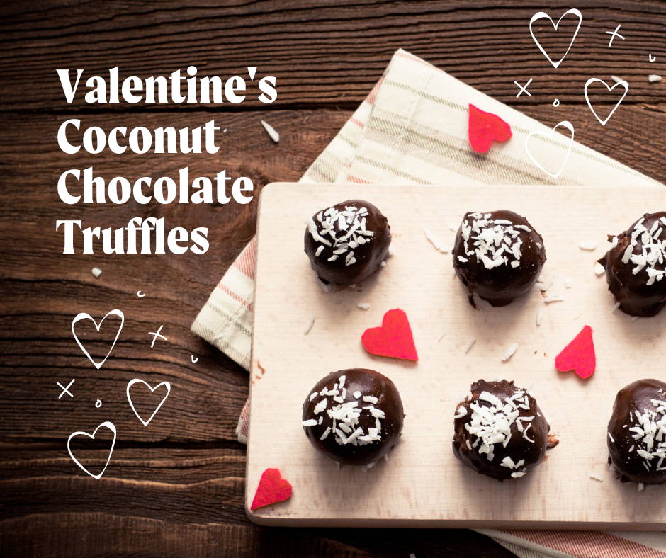 Valentine's Coconut Chocolate Truffles
