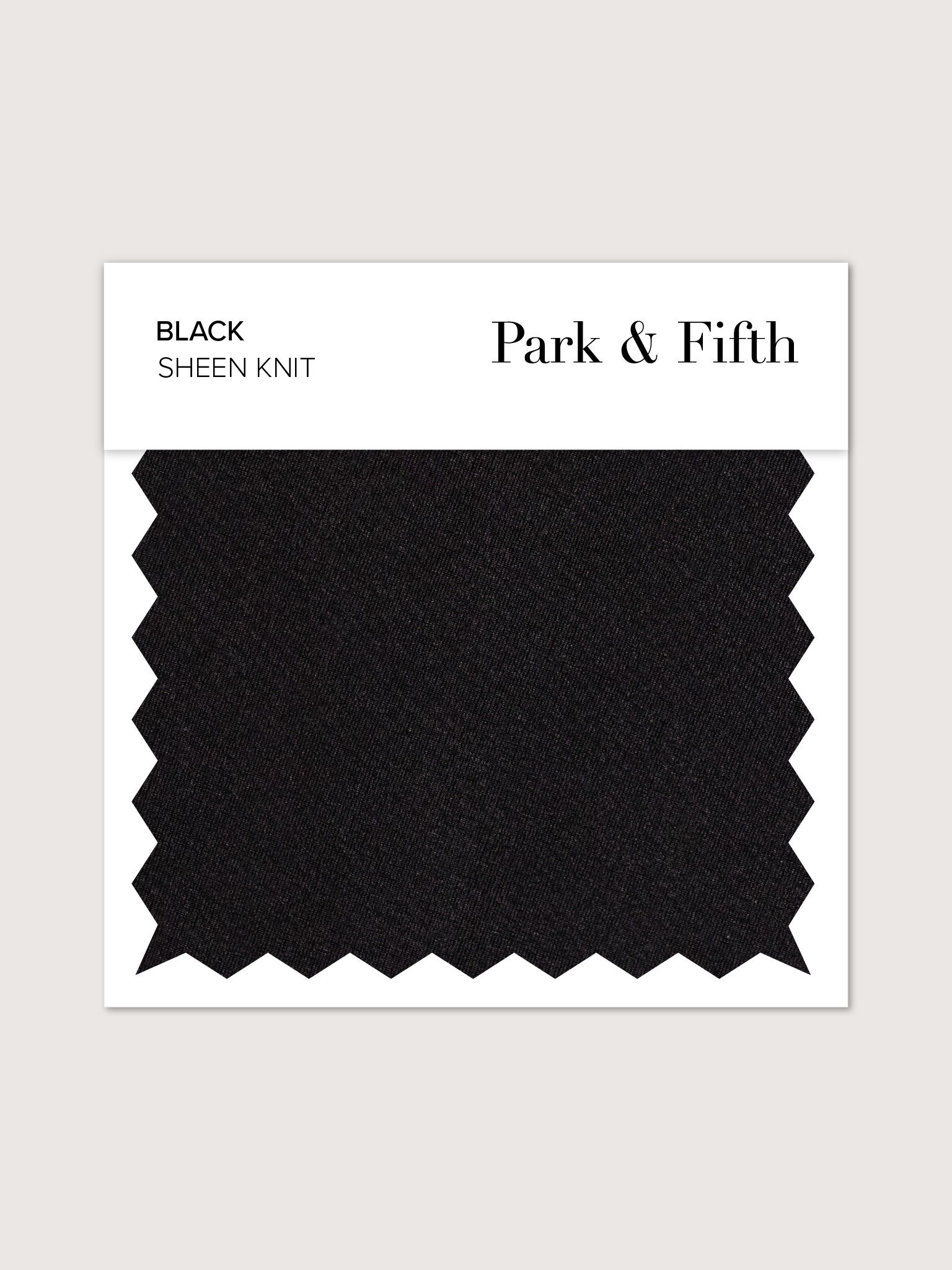 Black sheen knit fabric swatch from Park & Fifth.