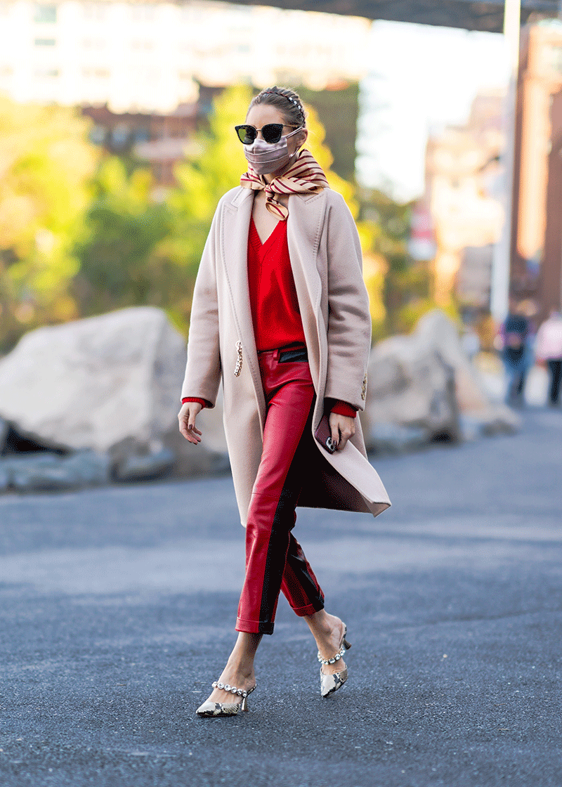 Olivia Palermo's Street Style and Leather Overalls