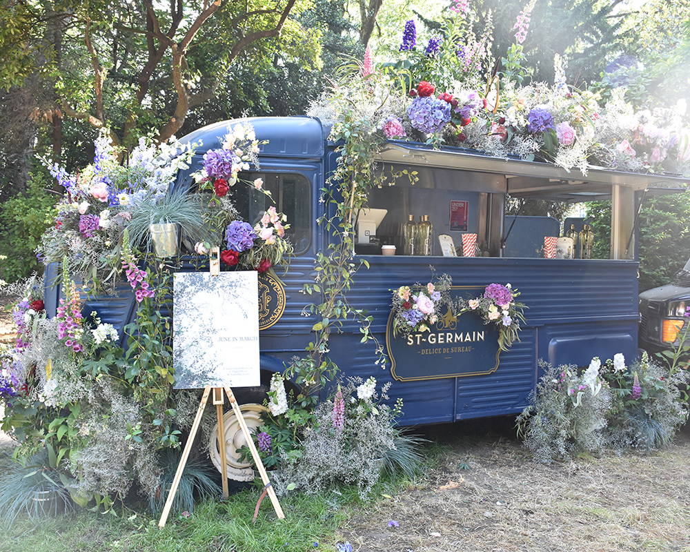 St. Germain truck flower display 