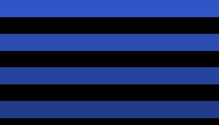 Black and blue stripes