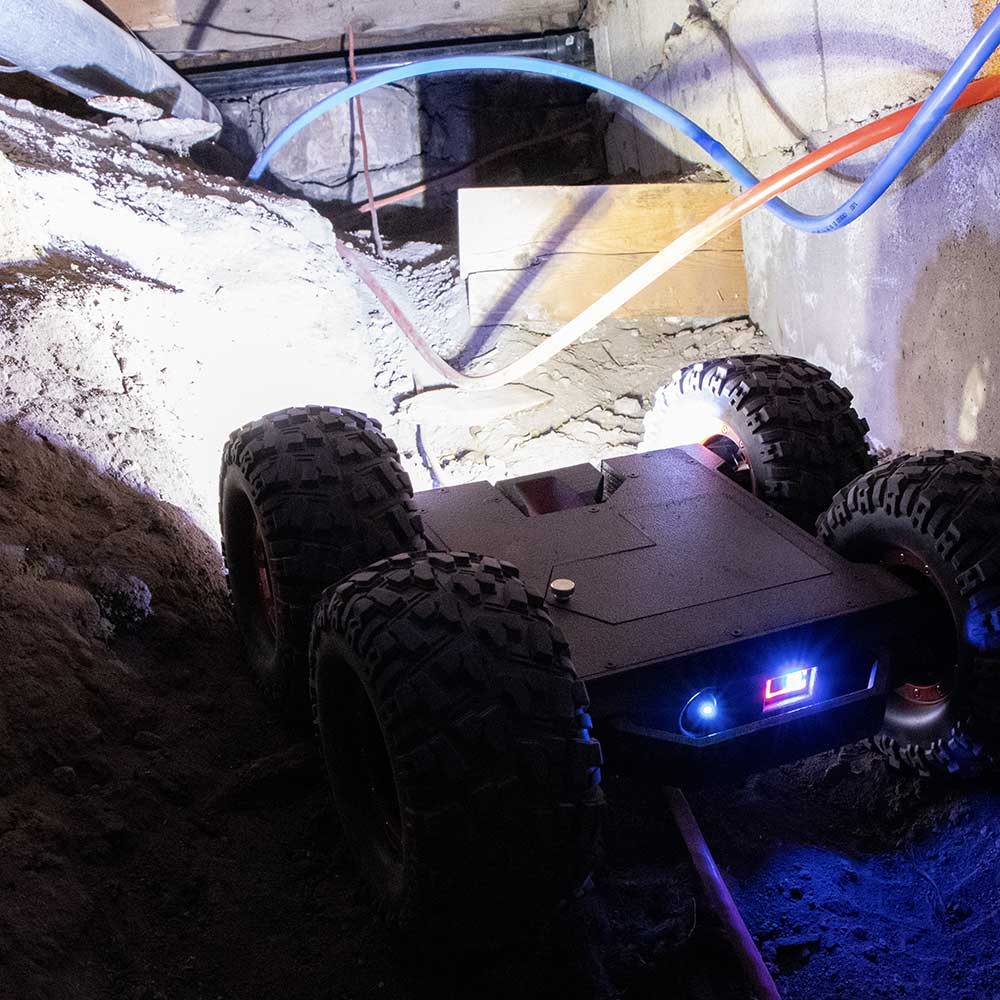Uplink Robotics Home Inspection Robot in Crawl Space