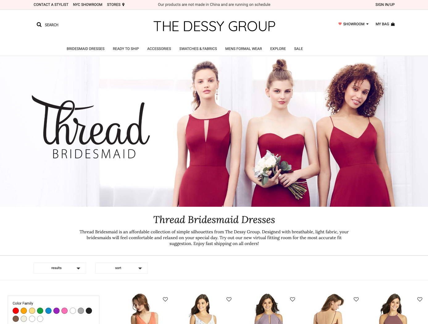 Thread Bridesmaid Dresses