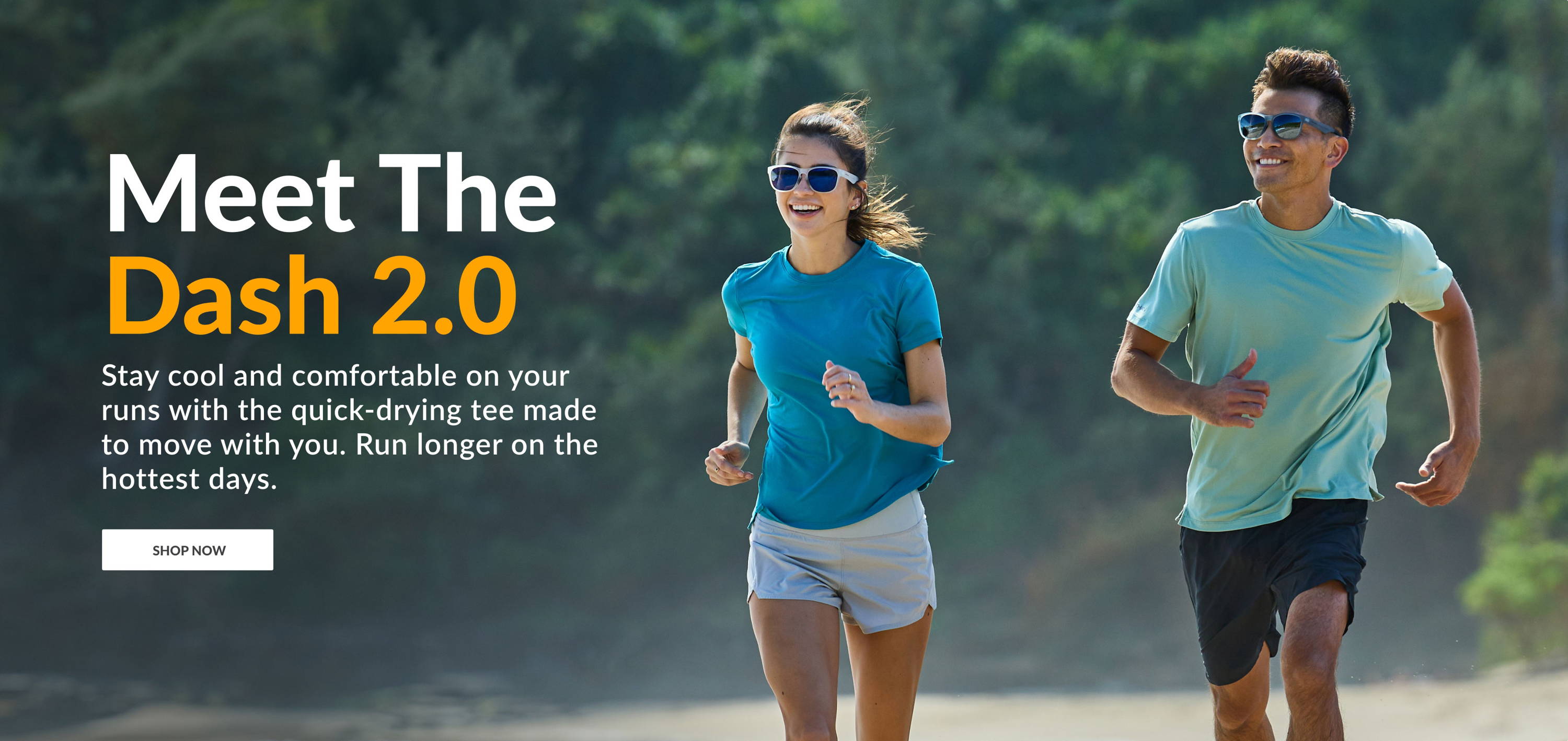 Meet The Dash 2.0 - Stay Cool and Comfortable  On Your Runs With  The Quick-Drying Tee Made To Move With You. Run Longer On The Hottest Days - SHOP NOW