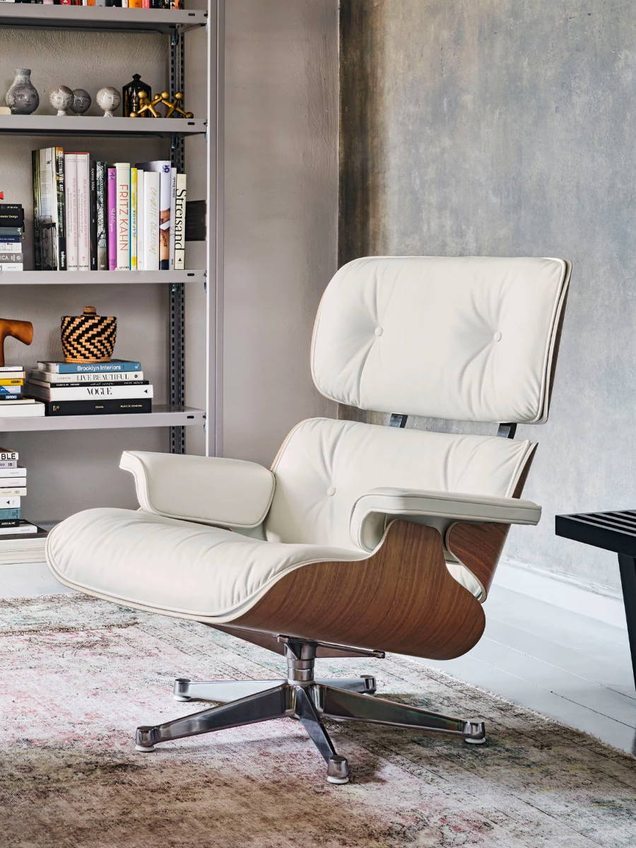 Eames Lounge Chair - White Walnut