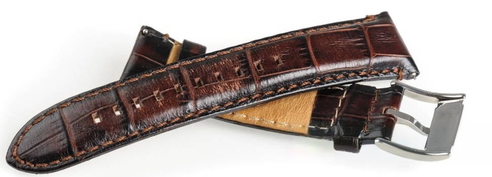 Alligator leather watch straps