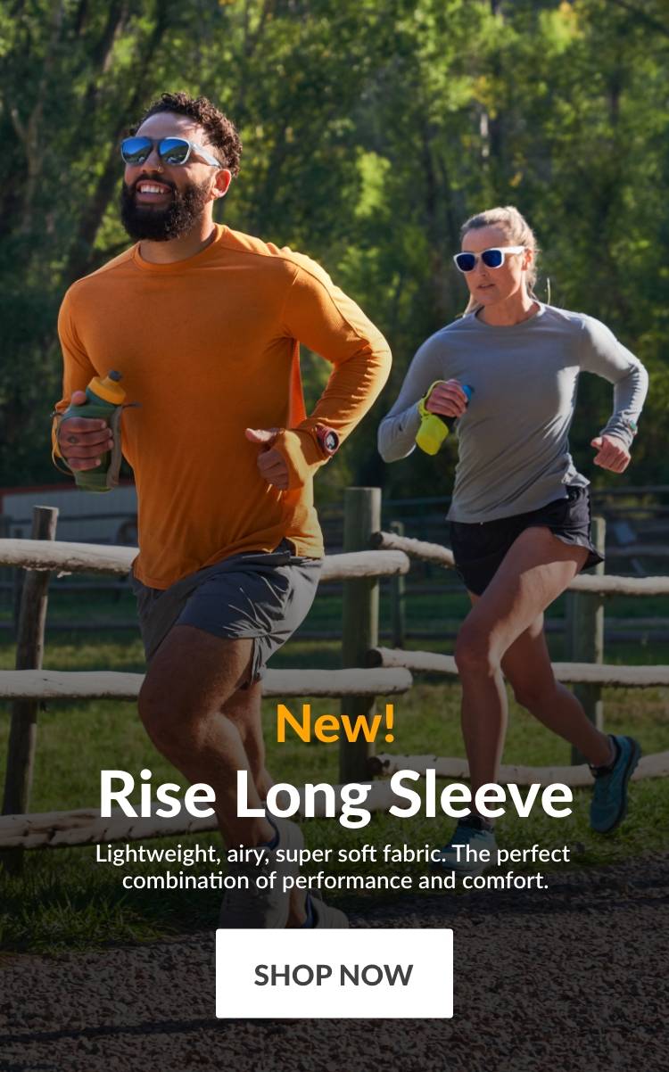New! Rise Long Sleeve. Lightweight, airy, supersoft fabric. The perfect combinatino of performance and comfort. Shop Now