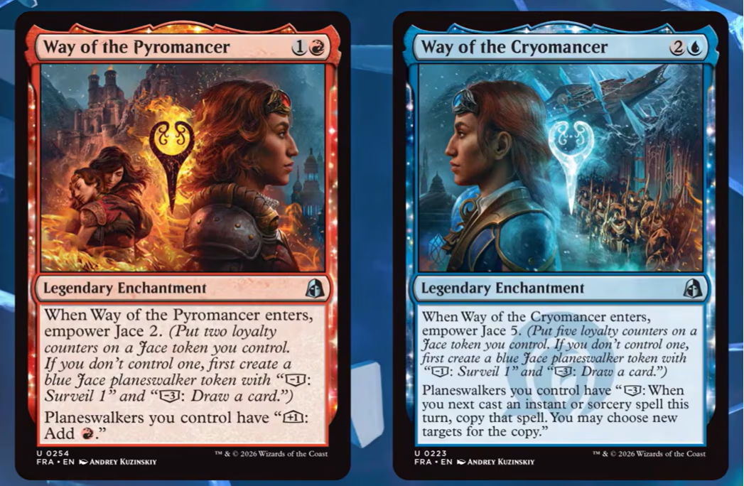 MTG Reality Fracture - Empower and Customise a Planeswalker - Empower Jace - Way of the Pyromancer, Way of the Cryomancer MTG Reality Fracture