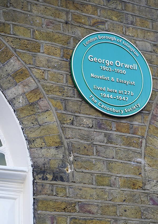 The Blue Plaque for George Orwell.