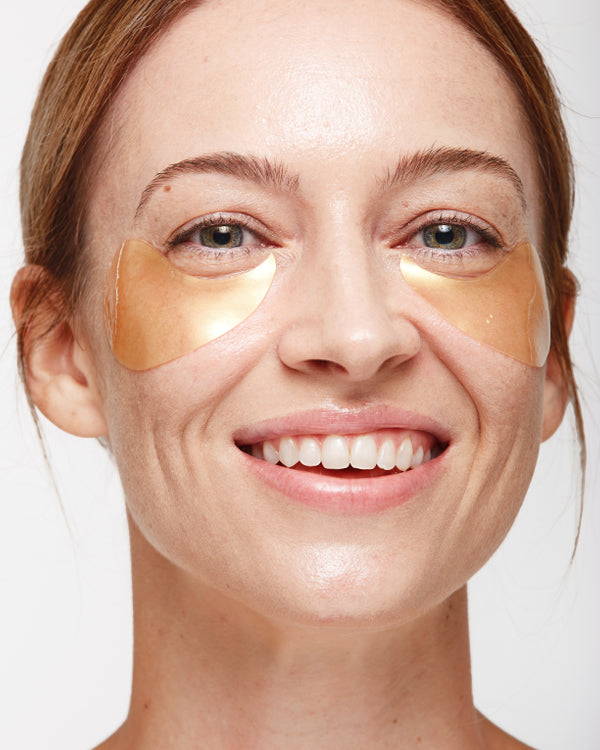 Woman in her 30s wearing Depology Resoting Day Under eye patch