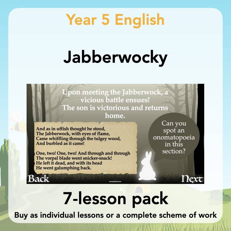 KS2 Poetry Lessons for Year 5 Jabberwocky