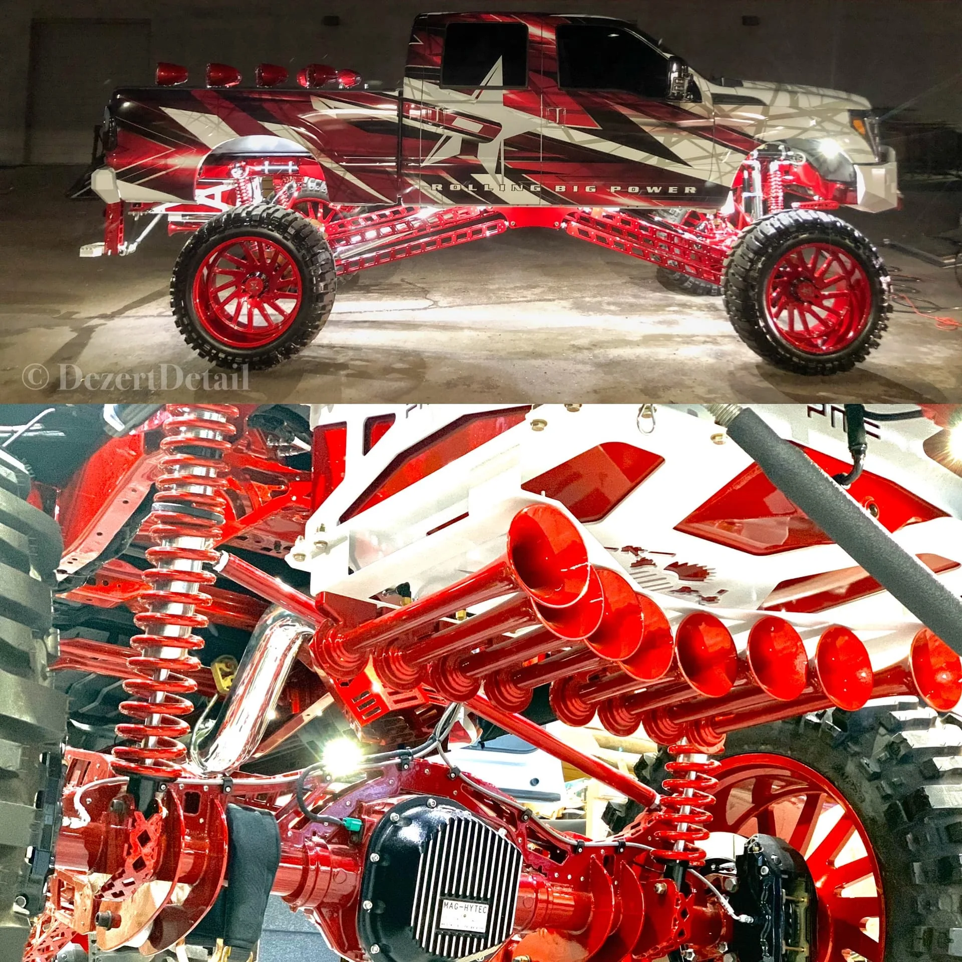 Daniel's 2015 Ford F350 with Conductor's Special Train Horn Kit train horn install exterior photo 2