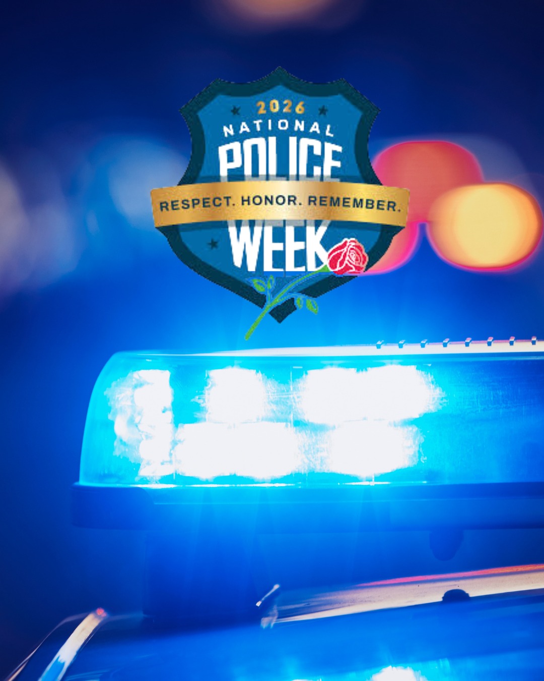 Blue police light with 