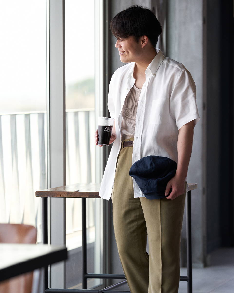 Short Sleeve Shirt - Button Down Linen – Kamakura Shirts Global Online ...