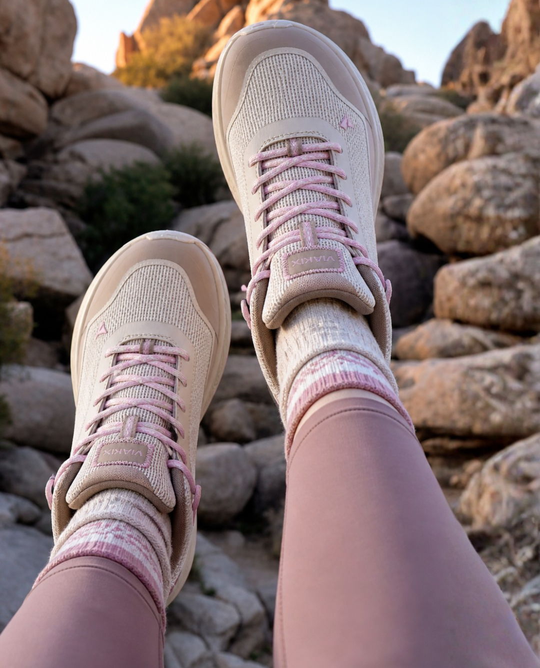 woman wearing monterra hiking boots