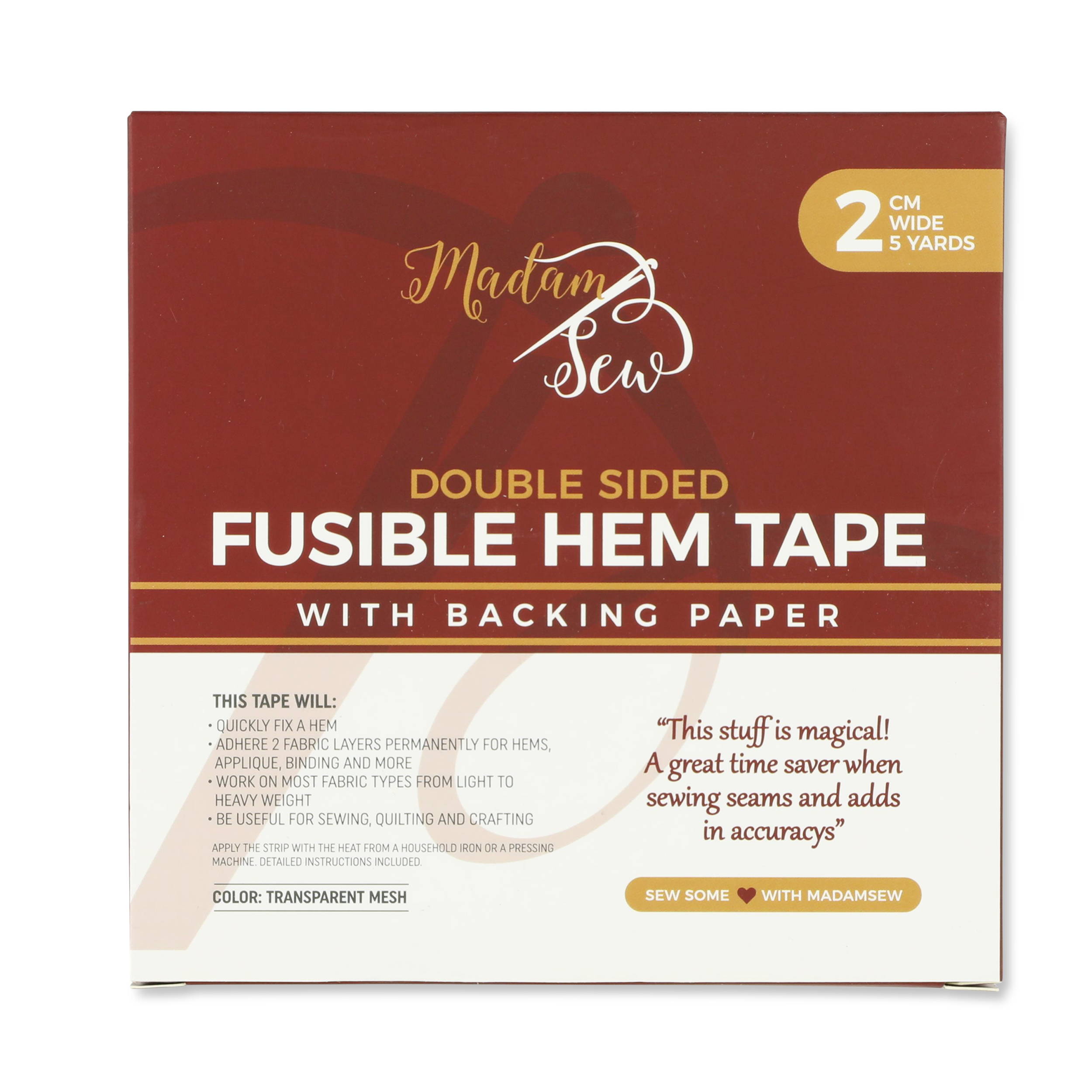 fusible hem tape instructions