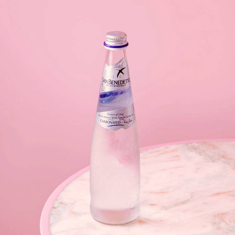 Sparkling Water in glass bottle 