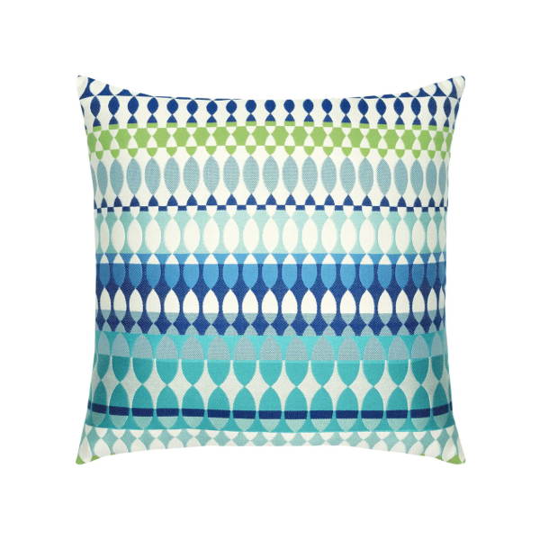 Modern pillow with oval ocean color design