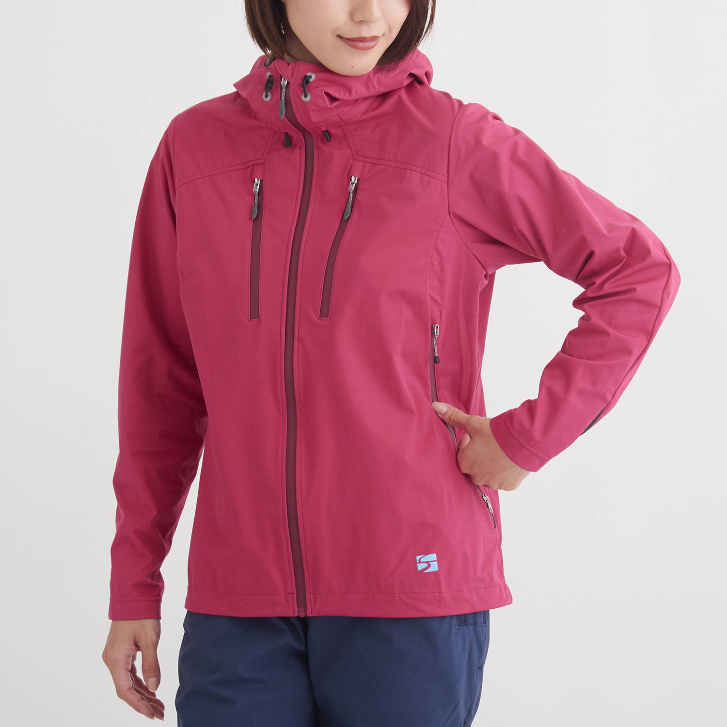 finetrack（ファイントラック）/フロウラップフーディ/ローズレッド/WOMENS