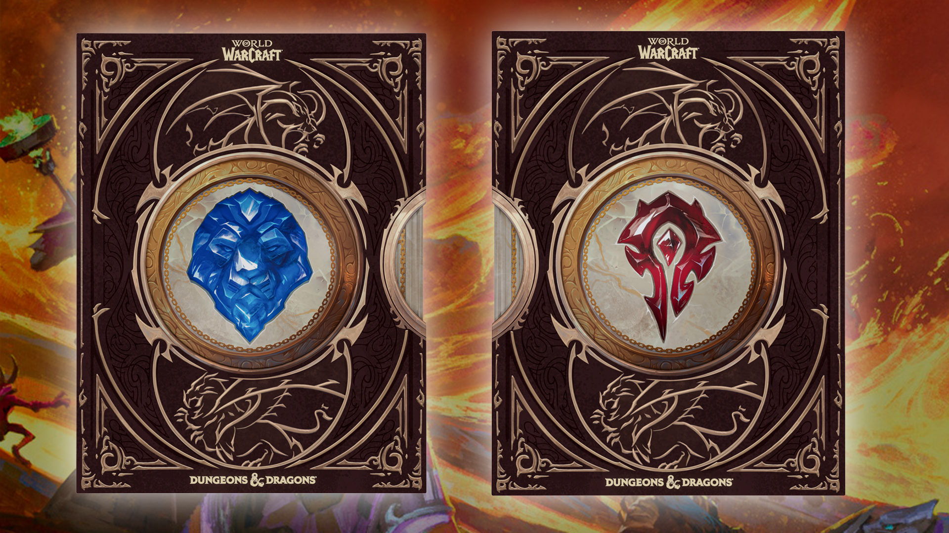 The two source books for the Dungeons and Dragons Warcraft crossover.