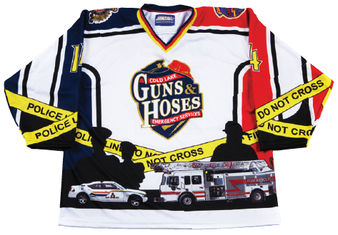 Jango Sportswear Sublimated Hockey Jersey Fireman and Police Themed