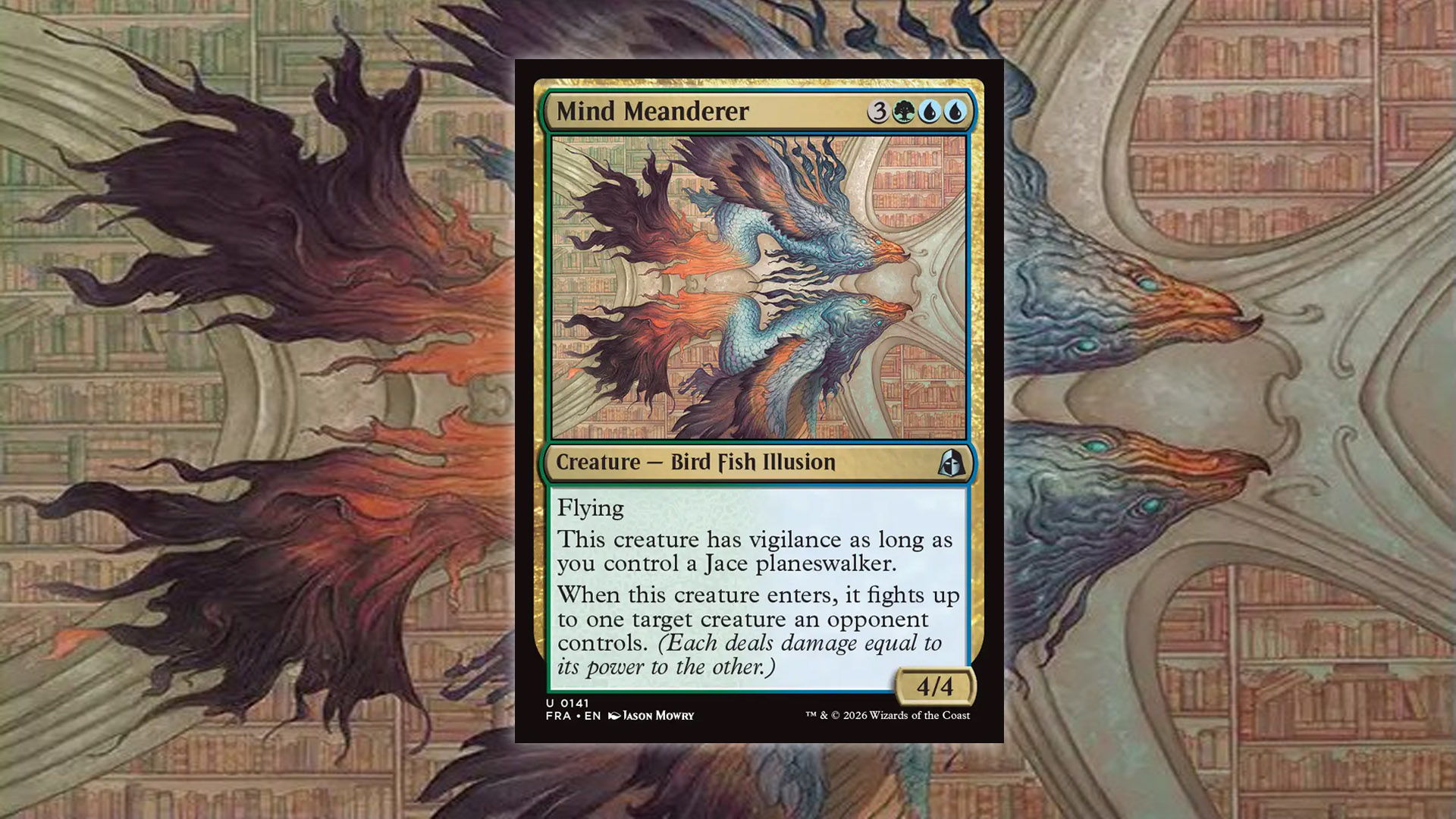 The card Mind Meanderer from the MTG Reality Fracture Expansion.