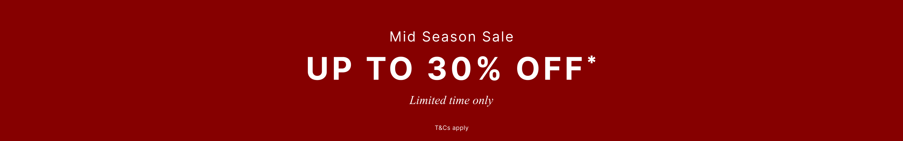 Text promoting GUESS mid season sale: 