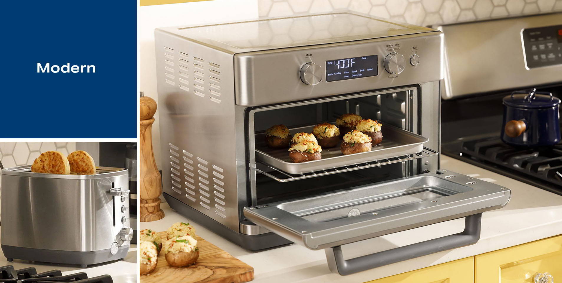 Modern - GE Small Appliances, Toasters and Air Fry Toaster Ovens for your countertop.