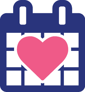 calendar with heart icon