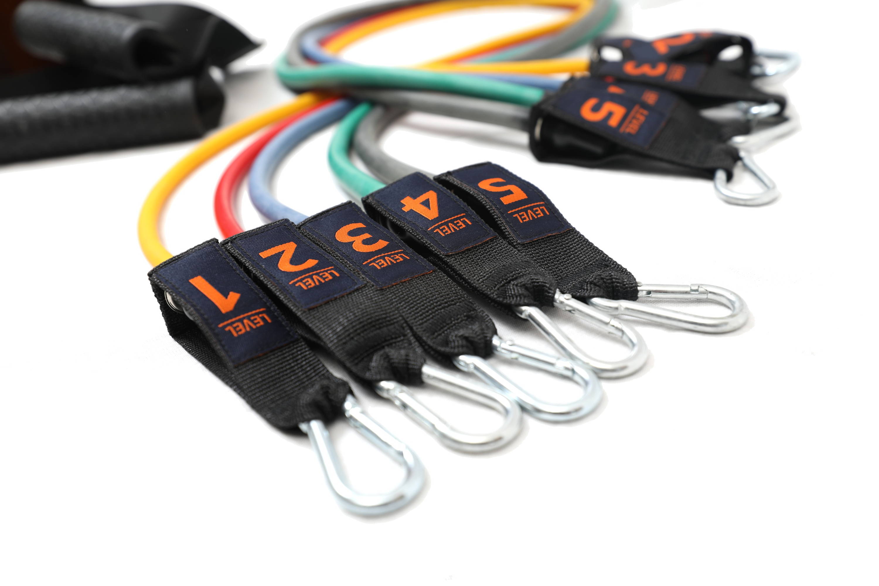 close up of resistance bands