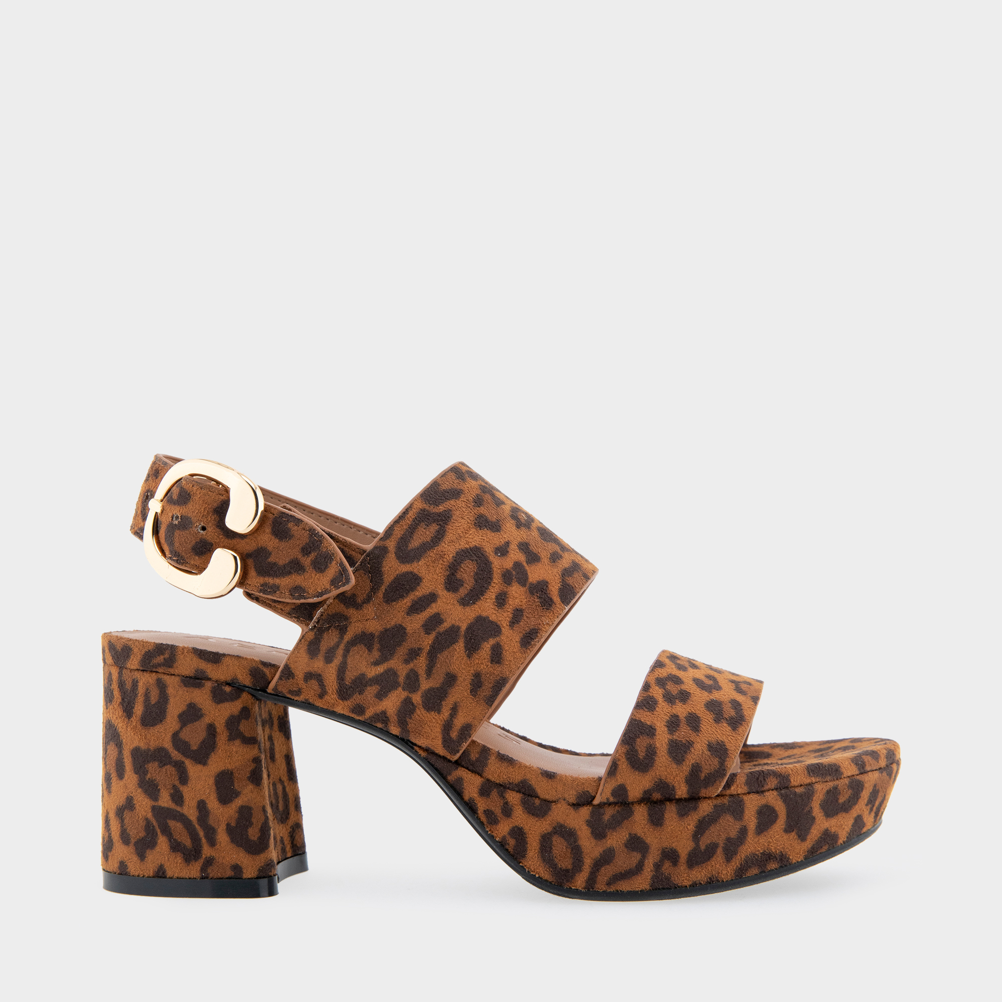 Camera Sandal in Leopard Print