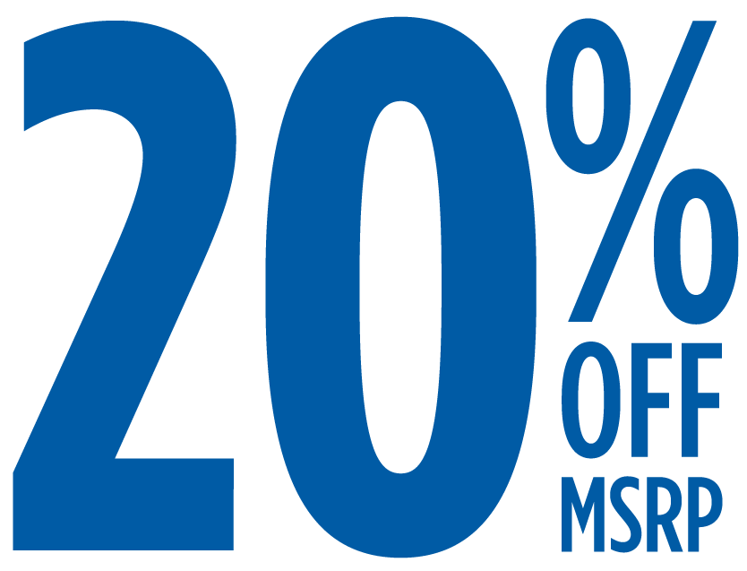 20% OFF MSRP