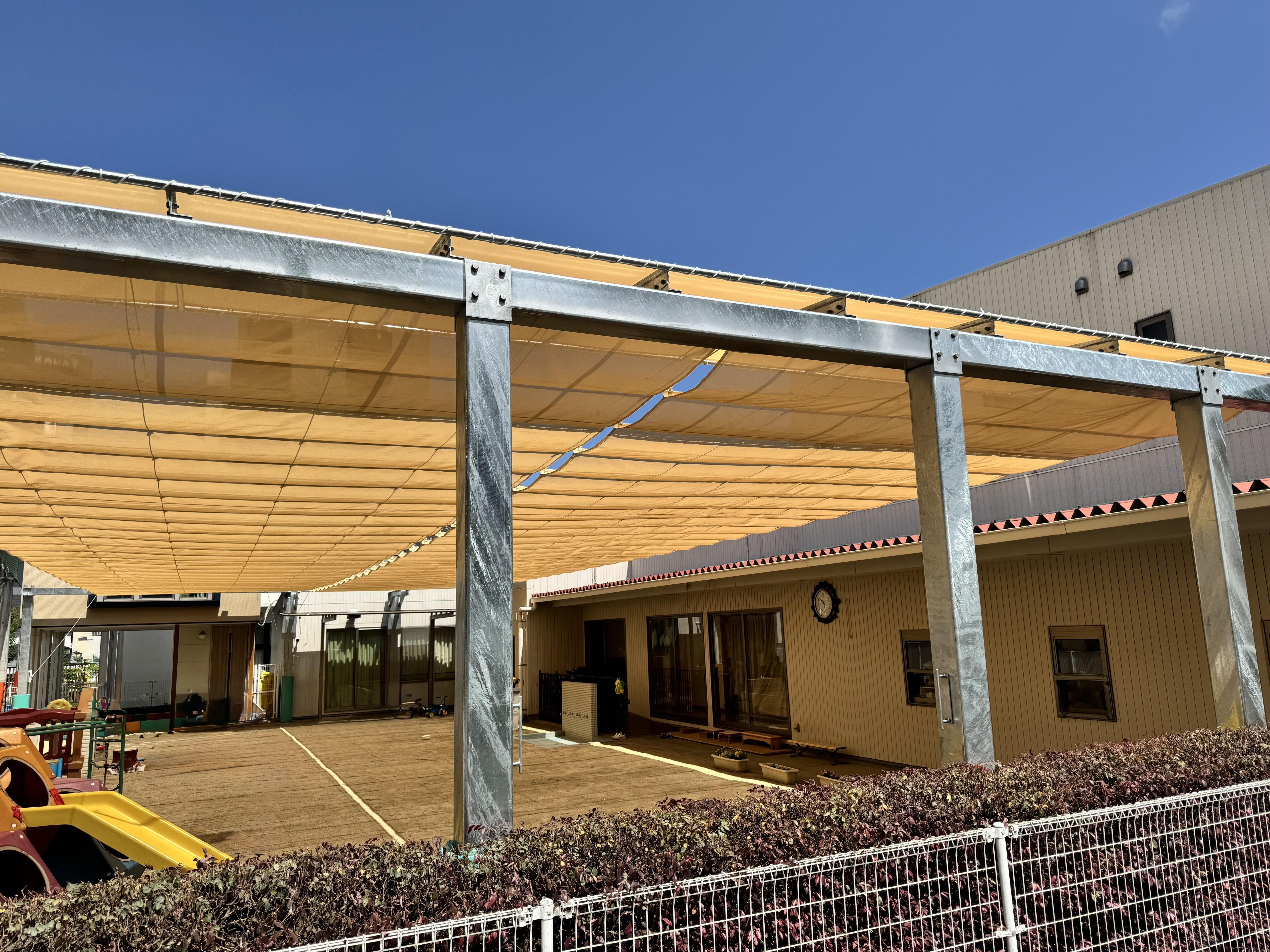 園庭シェード 施工後