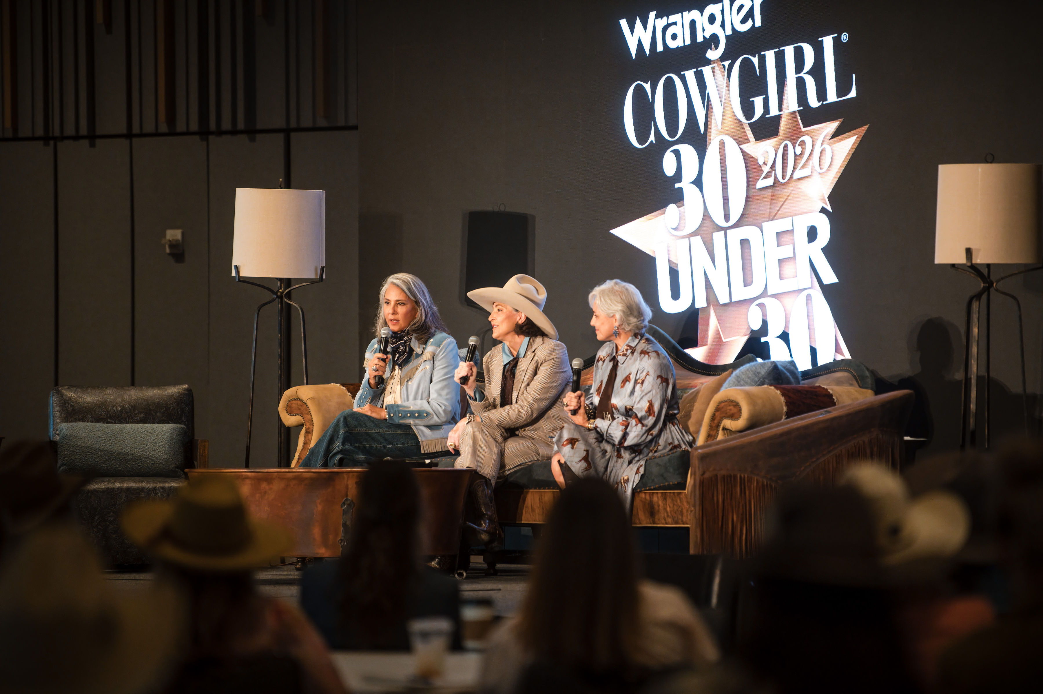 Audrey, Cheryl, and Hedy speaking at the 2026 Cowgirl 30 Under 30 Leadership Summit