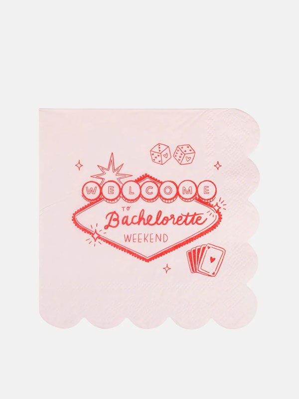 Pink napkin with 