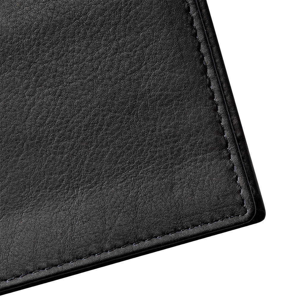 Black Leather Wallet- Spade Metal Plate Design – Zippo USA Black Leather Wallet- Spade Metal Plate Design – Zippo USA