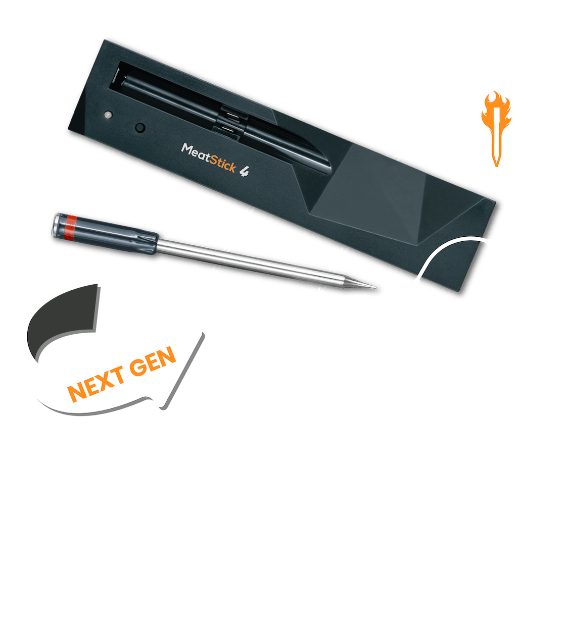 MeatStick 4 Next Gen Quad Sensors Wireless Meat Thermometer for The BBQ Lover