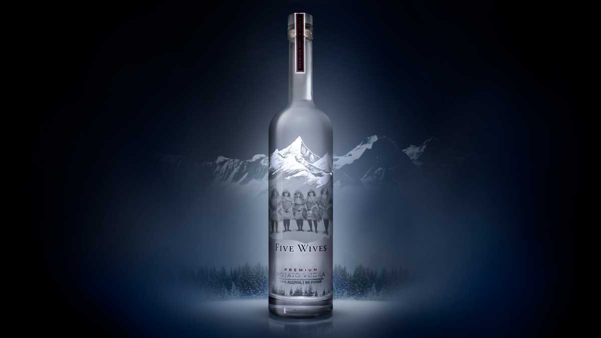 Five Wives and Studio One Eleven Design Premium Vodka Bottle