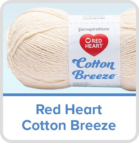 Red Heart Cotton Breeze yarn in cream color.