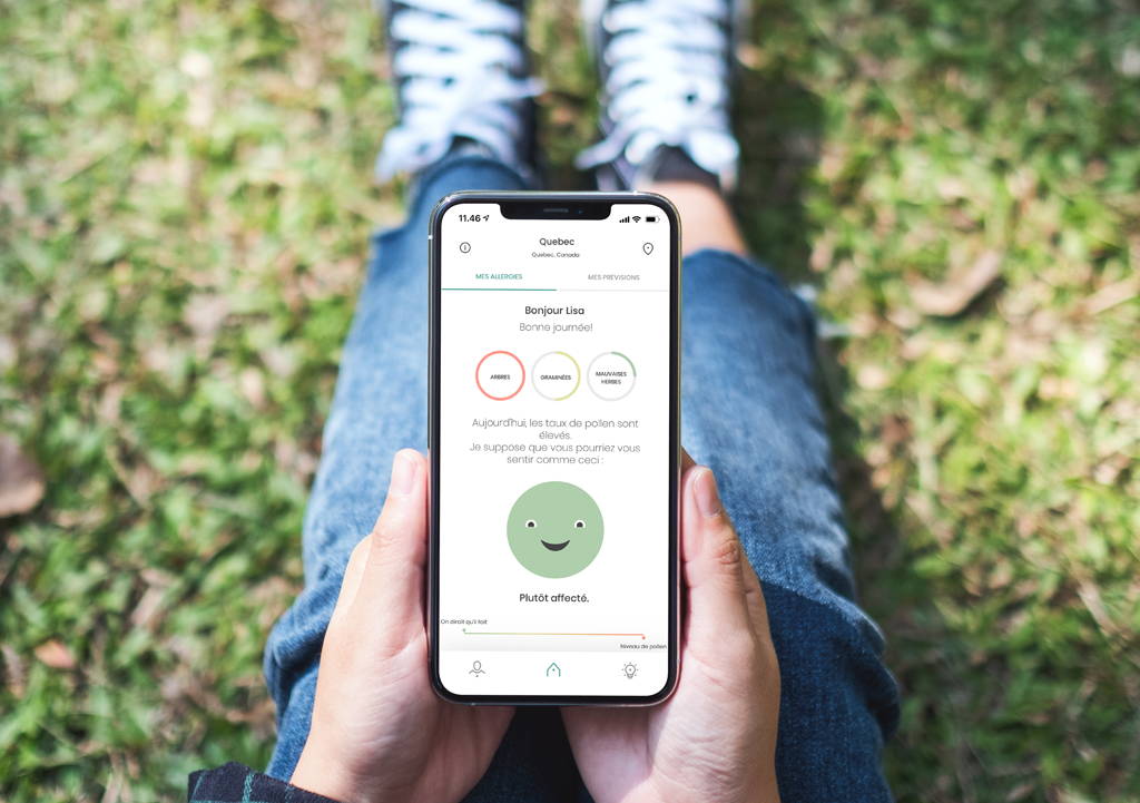 Si vous souffrez d’une allergie au pollen des mauvaises herbes, l’app klarify peut vous aider à suivre vos symptômes pour mieux gérer votre journée.