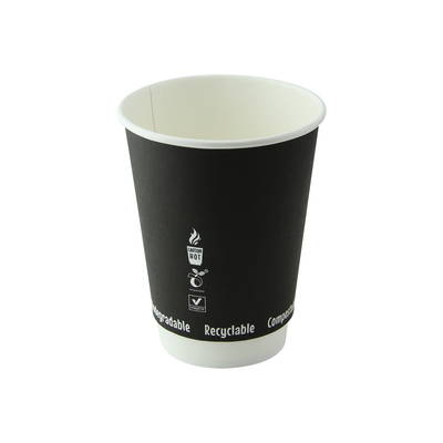 A black double wall cup